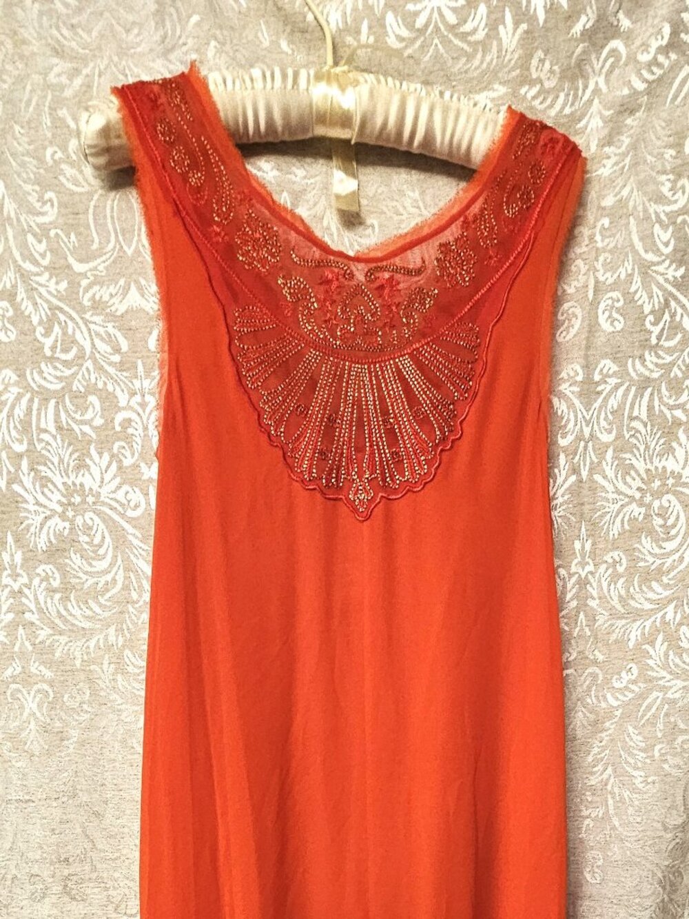 Free People Limited Edition 45 of 50 designer Ryanne ombre paprika chiffon gown - Picture 6 of 11